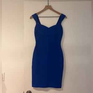 Herve Leger Blue Bodycon Dress